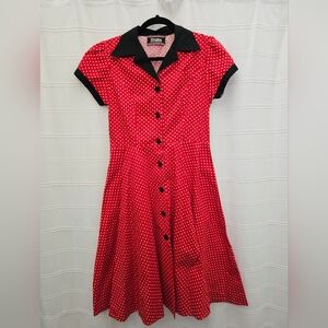 Retro Red Polka Dot Dress